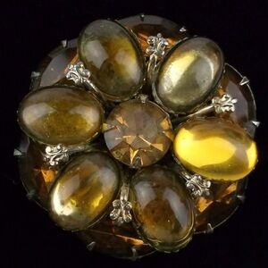 Stunning Vintage 1960s Rhinestone Brooch